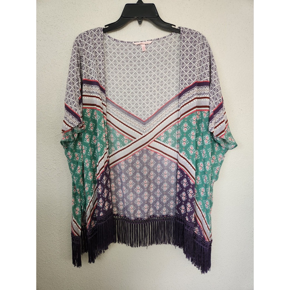 Victoria's Secret Cover-up‎ Womens Size XS/S Kimono Style Multicolor Open Top